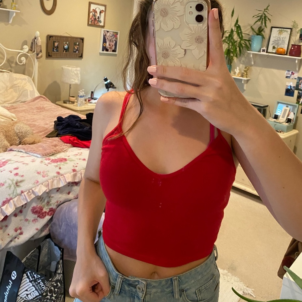 brandy melville cherry red tank top